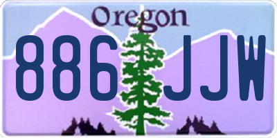 OR license plate 886JJW
