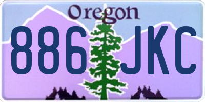 OR license plate 886JKC
