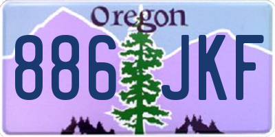 OR license plate 886JKF