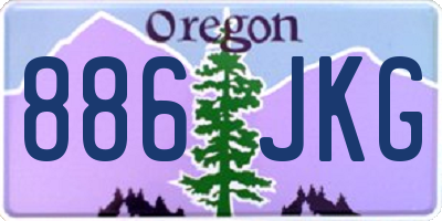 OR license plate 886JKG