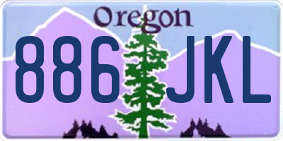 OR license plate 886JKL