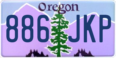 OR license plate 886JKP