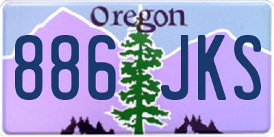 OR license plate 886JKS