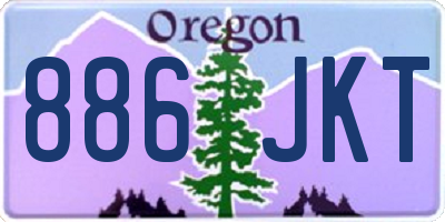 OR license plate 886JKT