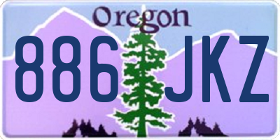 OR license plate 886JKZ