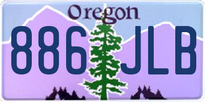 OR license plate 886JLB