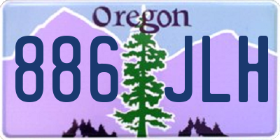 OR license plate 886JLH