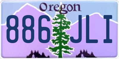 OR license plate 886JLI