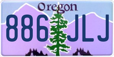 OR license plate 886JLJ