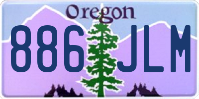 OR license plate 886JLM