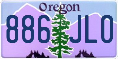 OR license plate 886JLO