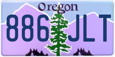 OR license plate 886JLT