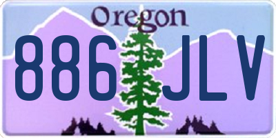 OR license plate 886JLV