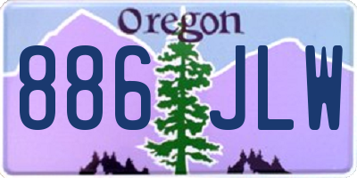 OR license plate 886JLW