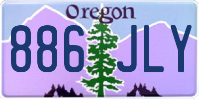 OR license plate 886JLY