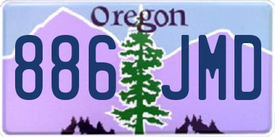 OR license plate 886JMD