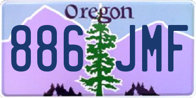 OR license plate 886JMF