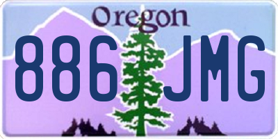 OR license plate 886JMG