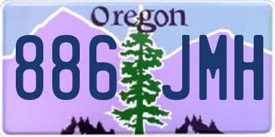 OR license plate 886JMH