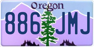 OR license plate 886JMJ