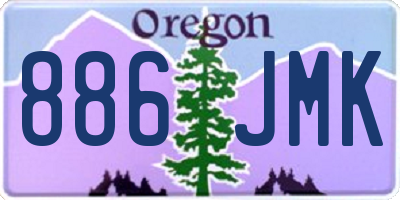 OR license plate 886JMK