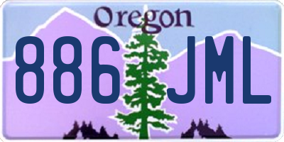 OR license plate 886JML