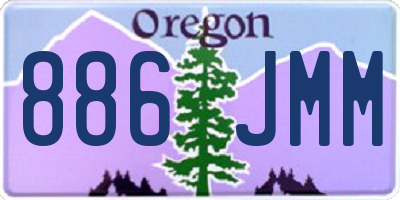 OR license plate 886JMM