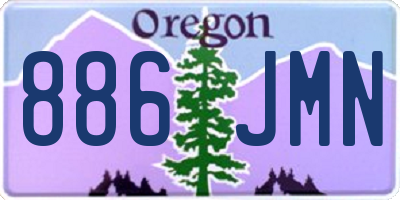 OR license plate 886JMN