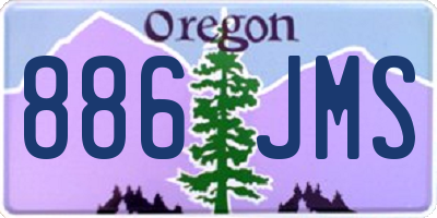 OR license plate 886JMS