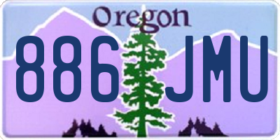 OR license plate 886JMU