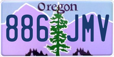 OR license plate 886JMV