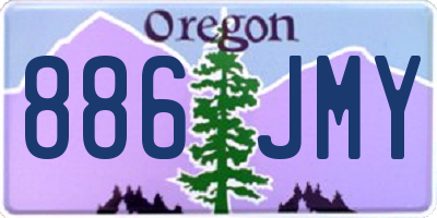 OR license plate 886JMY