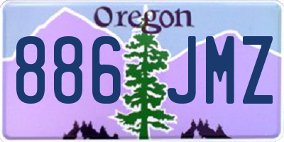 OR license plate 886JMZ