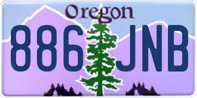 OR license plate 886JNB