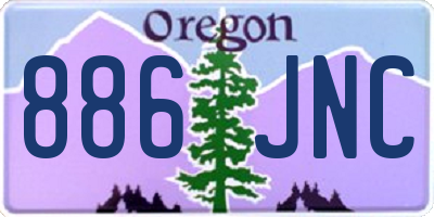 OR license plate 886JNC