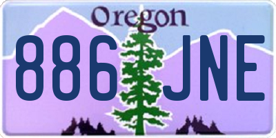 OR license plate 886JNE