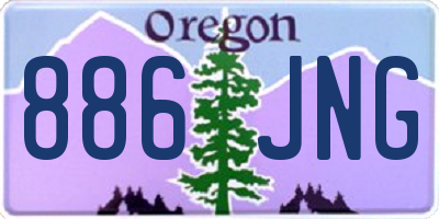 OR license plate 886JNG