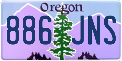 OR license plate 886JNS