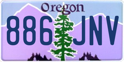 OR license plate 886JNV