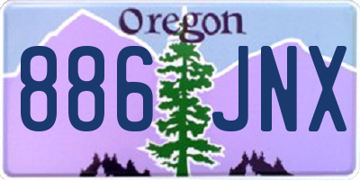 OR license plate 886JNX