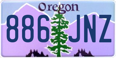 OR license plate 886JNZ