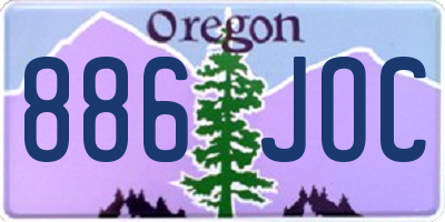 OR license plate 886JOC