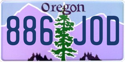 OR license plate 886JOD