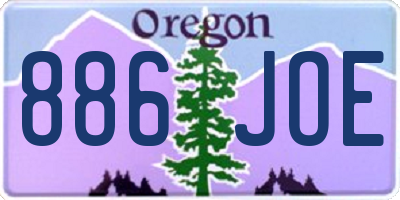 OR license plate 886JOE