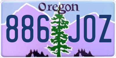 OR license plate 886JOZ