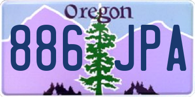 OR license plate 886JPA