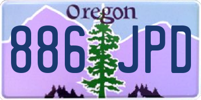 OR license plate 886JPD