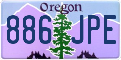 OR license plate 886JPE