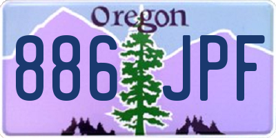 OR license plate 886JPF