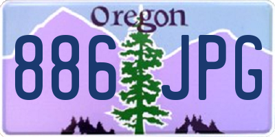 OR license plate 886JPG